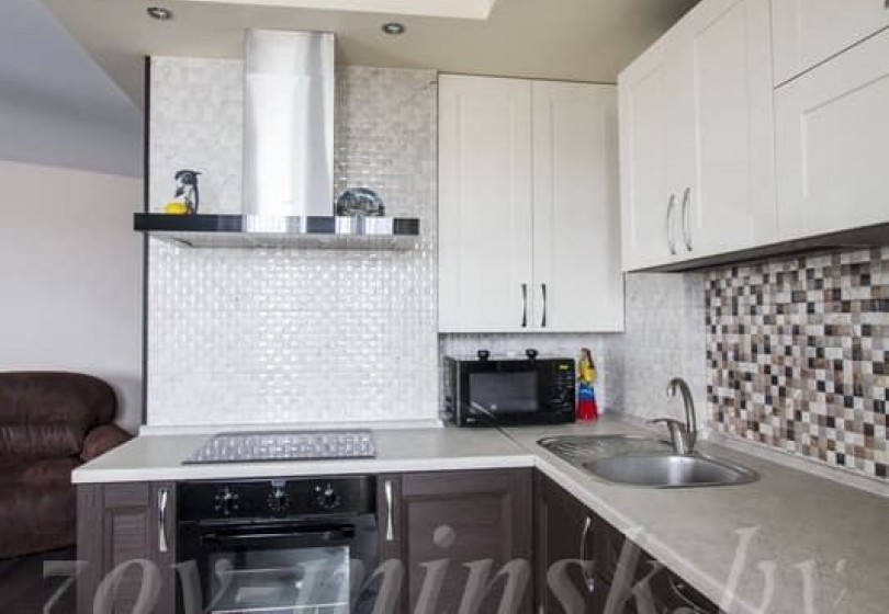 Кухня ЗОВ с фасадами Марсель-3 Мрамор/Винтаж